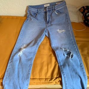 PacSun light wash mom jean